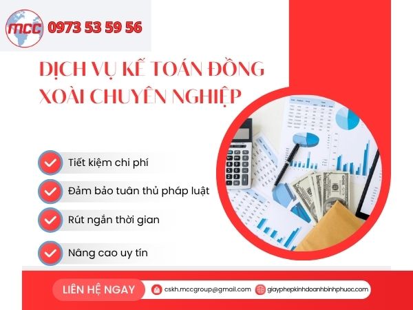 Dịch vụ kế toán Đồng Xoài chuyên nghiệp